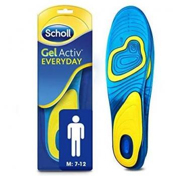 Scholl Men's Gel Active Everyday Insoles Inner Sole Work Shoe UK Size 7 to12 New