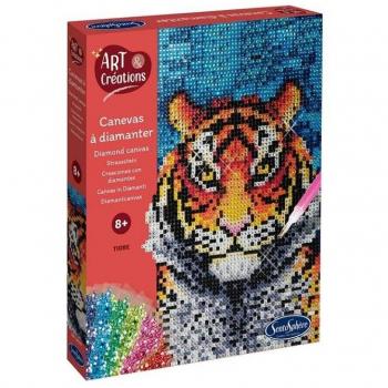 Kit de Loisirs Créatifs Canevas à Diamanter le Tigre
