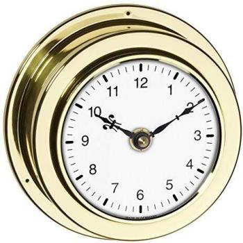 TFA 98.1021 Analoge Wanduhr aus Messing MARITIM Schiffsuhr Quarzuhr