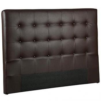 Lit tête de couette Marron Simili Cuir – 160 cm