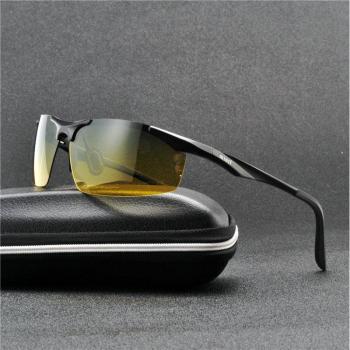 Men's Sunglasses with UV400 and Yellow Night Vision Lenses