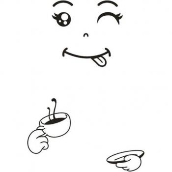 Happy Delicious Face Refrigerator Wall Art