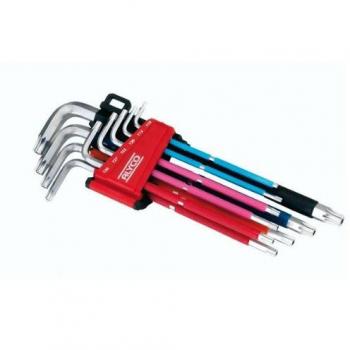 Juego de 9 llaves Torx de bola-diamante