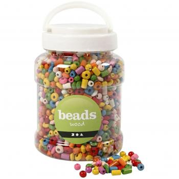 Perles en Bois, Couleurs Assorties, 5-8 mm, Lilas de Perse, 400 ml, 1 Seau