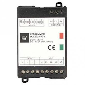 Dalcnet DLX1224-4CV Controller LED 4 canali CCT RGB RGBW 2 Pulsanti NO