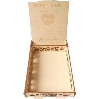 Livre d'or de mariage avec boîte à souhaits en forme de coeur