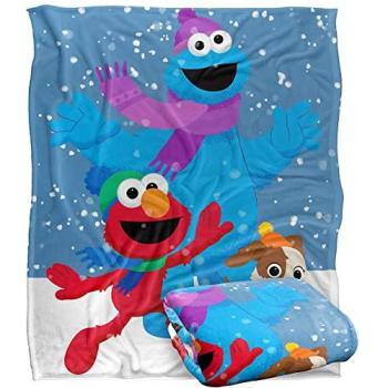 Super Soft Elmo Snow Run Fuzzy Comfort Blanket