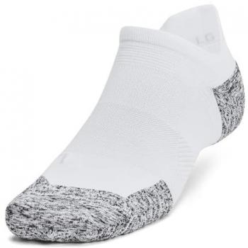 Set Calzini Invisibili Armourdry Run Cushion 3 di Under Armour, Bianco e Grigio Halo, Riflettente EU 36 ½-42