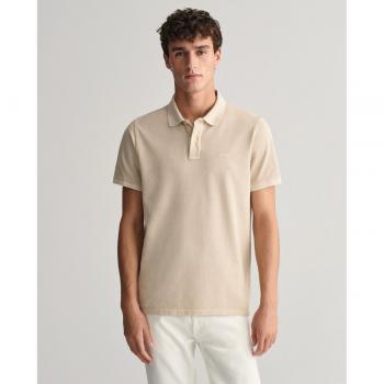 Polo de hombre Gant manga corta 100% algodón beige