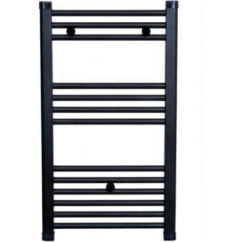Radiatore a Acqua Calda Codà 80x50 – Nero Opaco