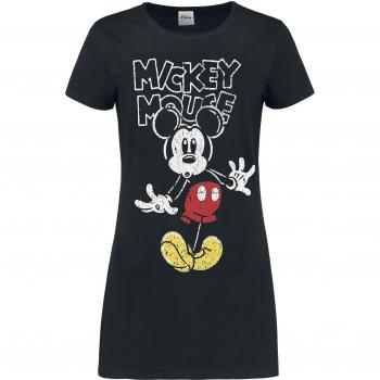 Minnie & Micky Vestido Negro Corta para Mujer