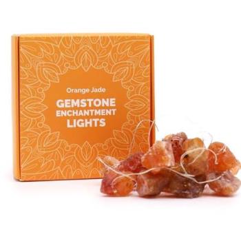 Radiant Orange Jade Sparkle Strands