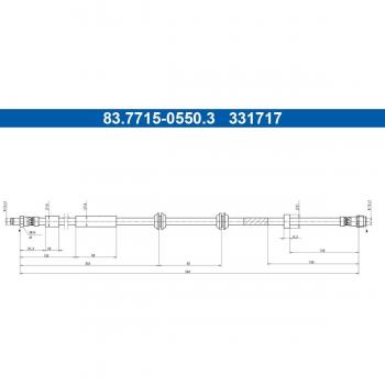 Bremsschlauch ATE Vorderachse 83.7715-0550.3