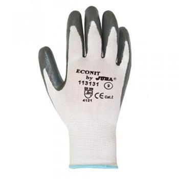 Guante Mecánico XL10 P/Nit Poliéster Blanco/Gris Juba