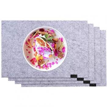 LIEVD Platzset Filzuntersetzer hellgrau 4er Set