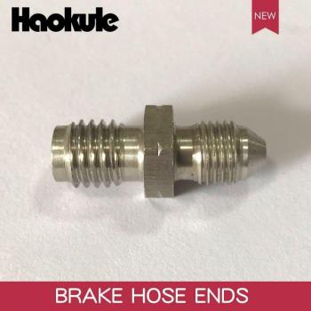 HAOKULE AN3 3/8x24 UNF to M10 Male Bubble Flare Stainless Steel Brake Fitting Adapter
