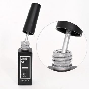 Vernis à ongles Gel UV 2 en 1, 12ml, Graffiti, brosse fine, argent