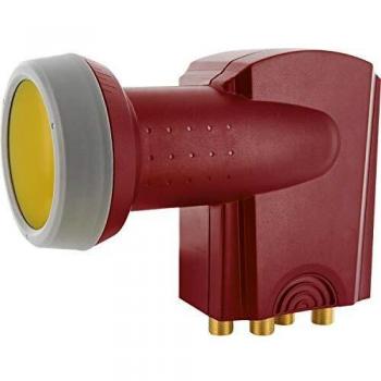 SCHWAIGER SPS7944R531 Quad-LNB Feedaufnahme: 40mm Wetterschutz, Ziegel-Rot