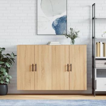 Sonoma Oak Wall Mounted Cabinets 2 pcs vidaXL 69.5x34x90 cm