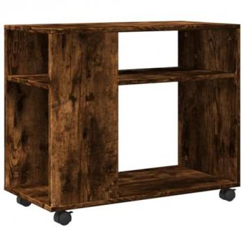 Rodas de Madeira Fumada VidaXL – Mesa de Apoio Profissional