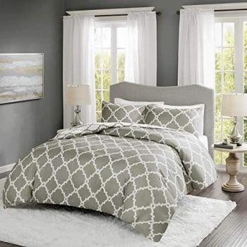 Merritt Fretwork Print Non-Iron Quilt Cover Set for Double Bed in Ultra Soft Microfiber
