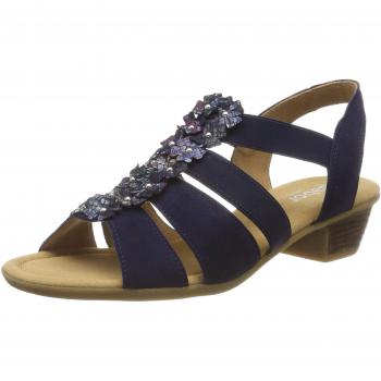 Gabor Schuhe Damen Komfort Sport Riemchensandale, Blau (Bluette 36), 40.5 EU