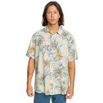 QUIKSILVER Herren Kurzarmhemdelemmas – Weiß/Birch‑Stil