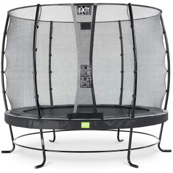 EXIT Elegant 253 cm (8,3 ft) – Rundes Trampolin schwarz mit Economy-Netz