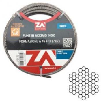 Cuerda de acero inoxidable grado 316, 4 milímetros x 25 metros