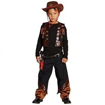 Halloween Cowboy-Doppelgänger Set (Braun/Schwarz) – Größe 152
