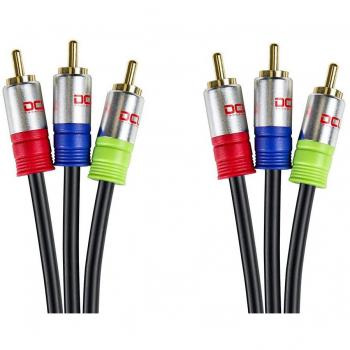 Cable RCA 3 Machos a 3 RCA Machos Conectores de Color 2m