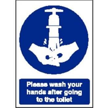 Restroom Cleaning Prompt Poster