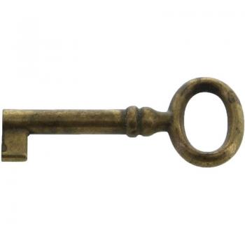 Chiave Antica 24x56 mm Ottone Anticato
