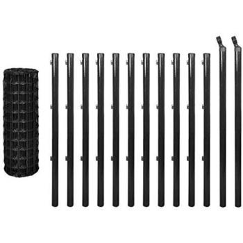 VidaXL Recinzione in Acciaio Grigio 25x0,8 m