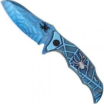 Spinnen-Design Taschenmesser „Blue Spider“ – Unisex Modell