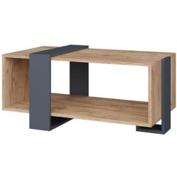 Vicco Couchtisch Aven Anthrazit/Goldkraft Eiche – 91,5 cm