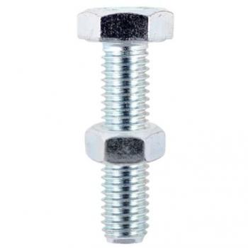 Timco 1080SNZB M10 × 80 Set Screws with Silver Hex Nuts – 15 Units