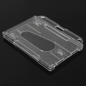 Étui porte-carte double face en plastique