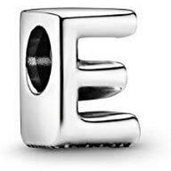 Charm Pandora de plata inicial letra E