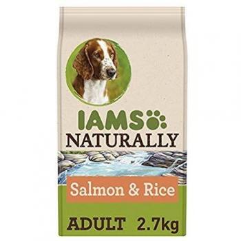 IAMS Nourriture Complète Saumon et Riz – 27 kg – Chien adulte, toutes races