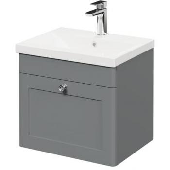 Danbury Wall-Mounted Vanity Unit with Polished Chrome Handle
