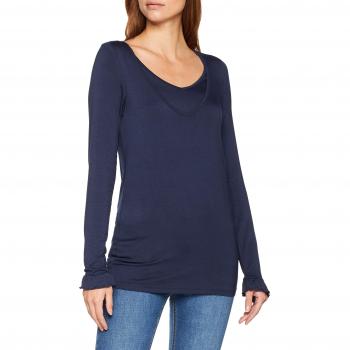 Camiseta premamá MAMALICIOUS Willa Nell de manga larga, Azul Navy Blazer, Talla 40