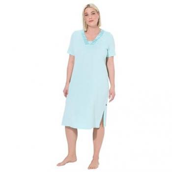 Ulla Popken Elegantes Nachthemd mit Satin-Details