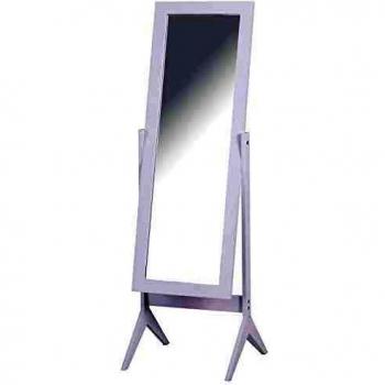 Dressing Room Mirror, Freestanding, Tall, Adjustable Height and Angle, by HOMCOM (148x47cm), White