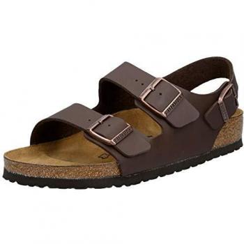 Birkenstock Milano Birko Flor Dark Brown Summer Casual Shoes