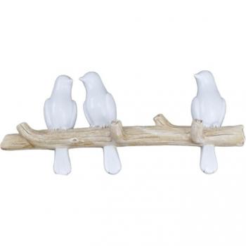 Gancho Colgante de Pájaros en Resina