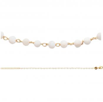 Les Trésors De Lily R4105 Bracciale Oro 3 mm con Pietra di Lune Bianca Mineralia