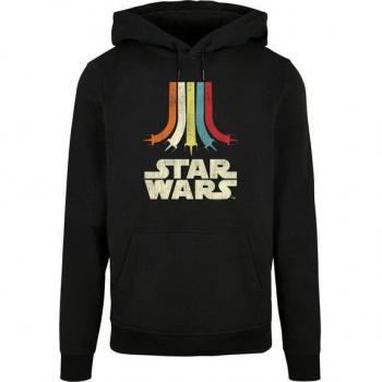Herren Kapuzenpullover F4NT4STIC Star Wars Rainbow – L, Schwarz, 50% Baumwolle / 50% Polyester