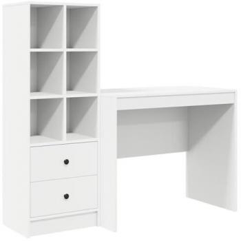 Bureau Moderne en Bois d'Ingénierie Blanc