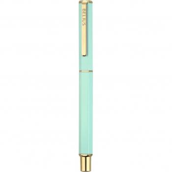 Esferográfica Belius Design Hexagonal Verde e Dourado